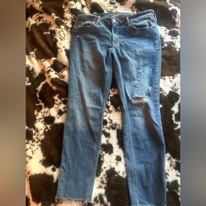 Blue Distressed skinny Jeans old navy sz 12